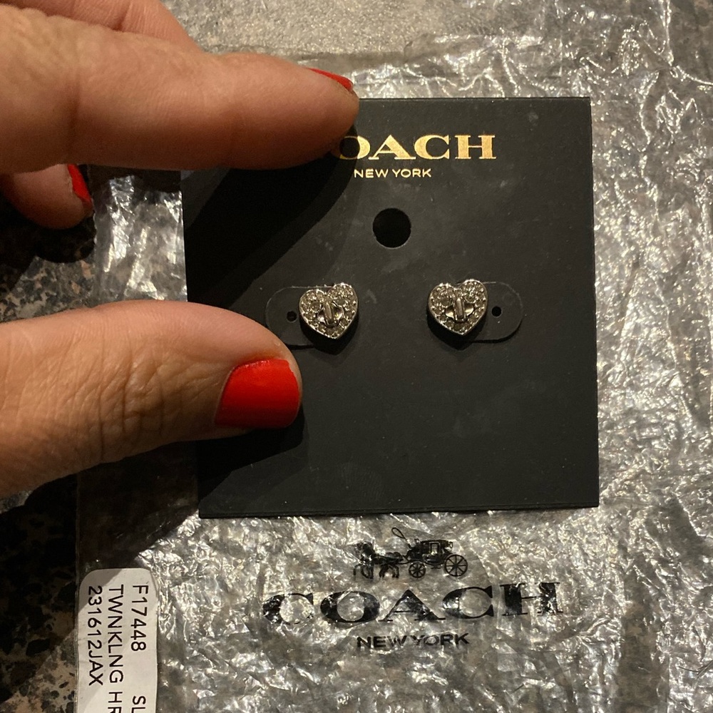 SOLD!!! Coach silver earrings
